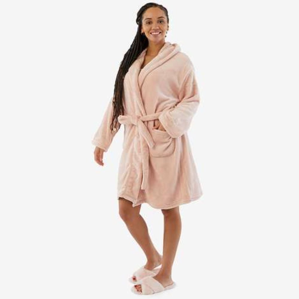 NEW Summer & Rose Fall Cozy Fleece Hooded Robe sz Standard - Picture 6 of 8